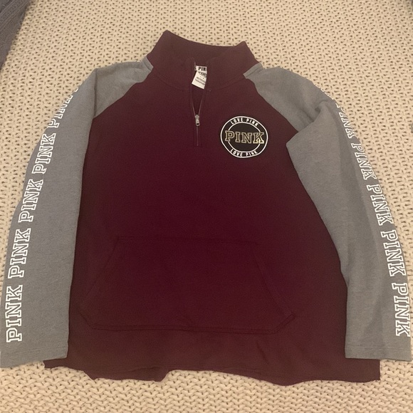 PINK half-zip pullover size Latge - Picture 2 of 2